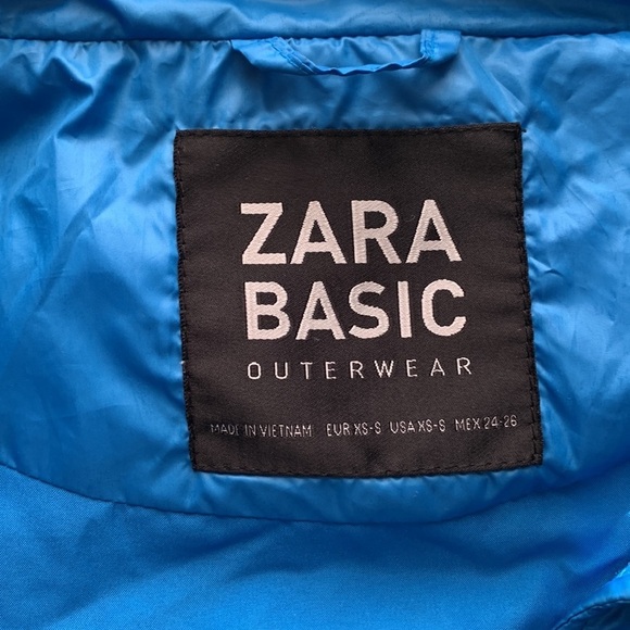 Zara Oversized Puffer Jacket Blue Size XS/S - Picture 5 of 10